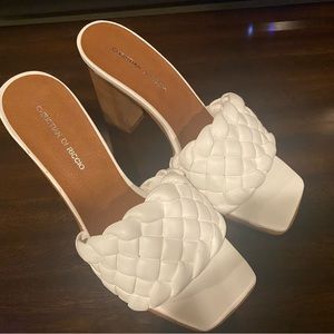 Brand new!  Christian Di Riccio Braided Band Heels Sandals. Size 8.5